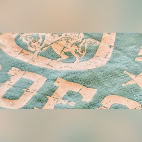 SCRAPBOOK Turquoise Rodeo Sweatshirt w Raw Hem - Picture 6 of 13